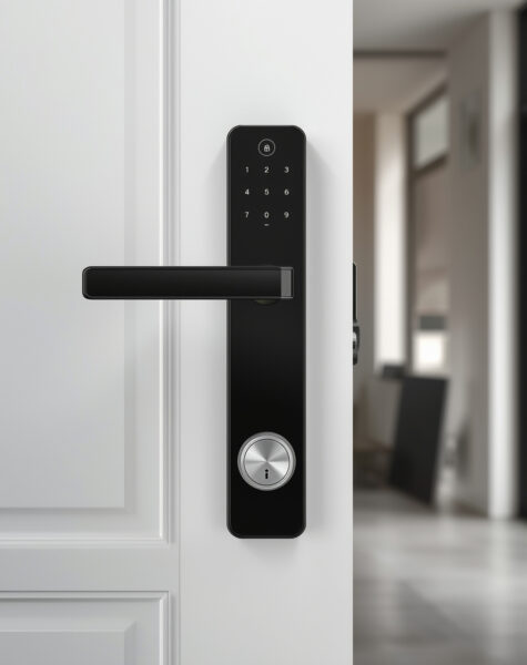 Serrure intelligente avec cylindre A2P - Porte d'entrée résidentielle - Bruxilock