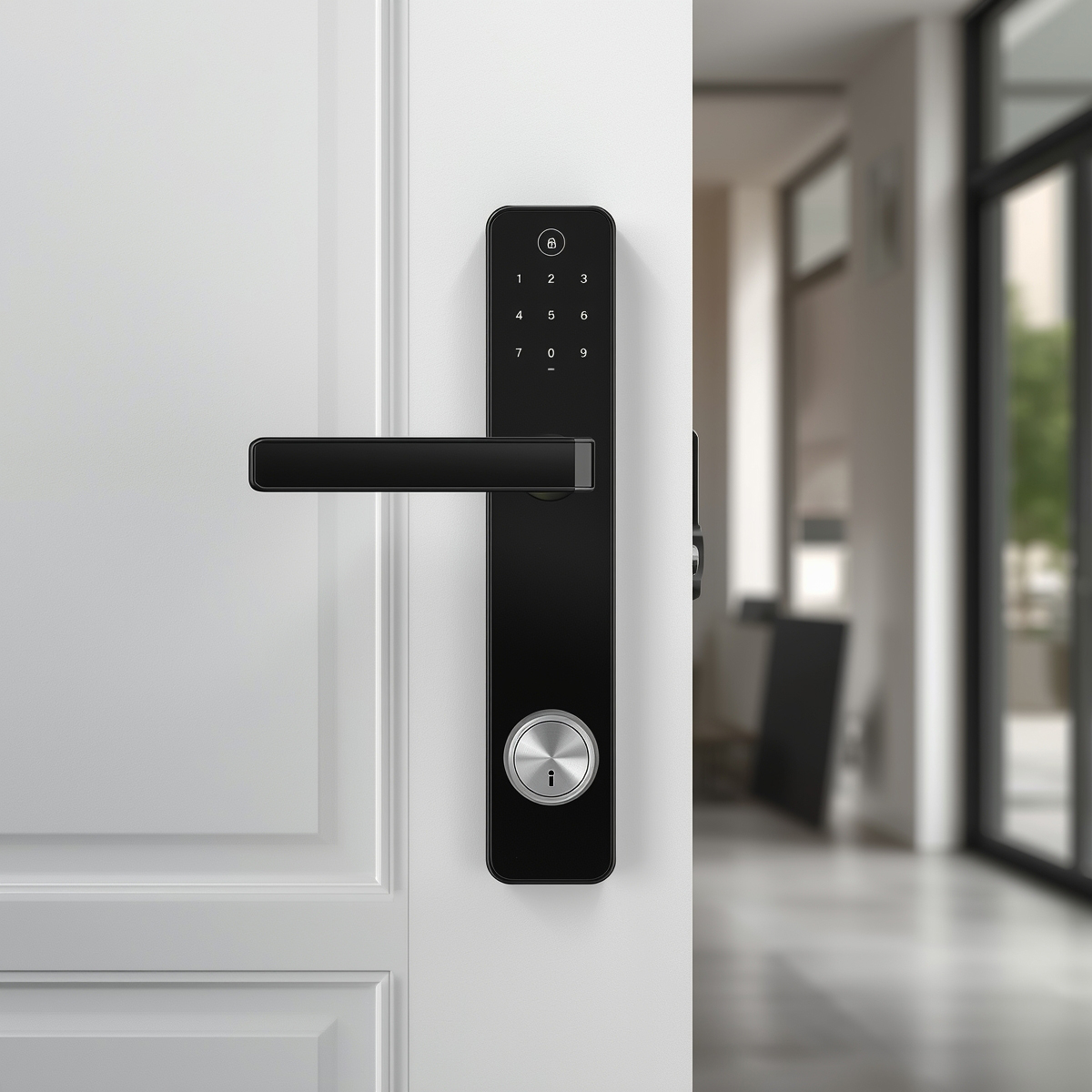 Serrure intelligente avec cylindre A2P - Porte d'entrée résidentielle - Bruxilock
