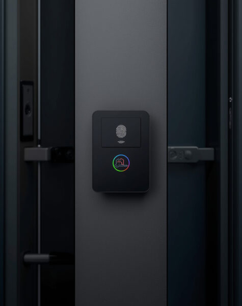 Serrure intelligente avec cylindre A2P - Porte dentrée résidentielle - Bruxilock